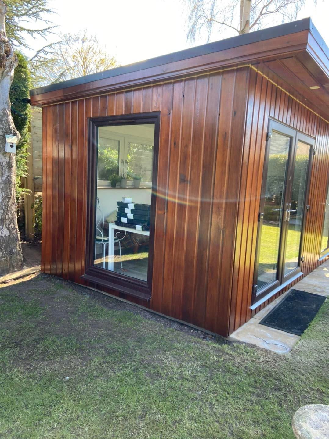 After image of exterior shed painting