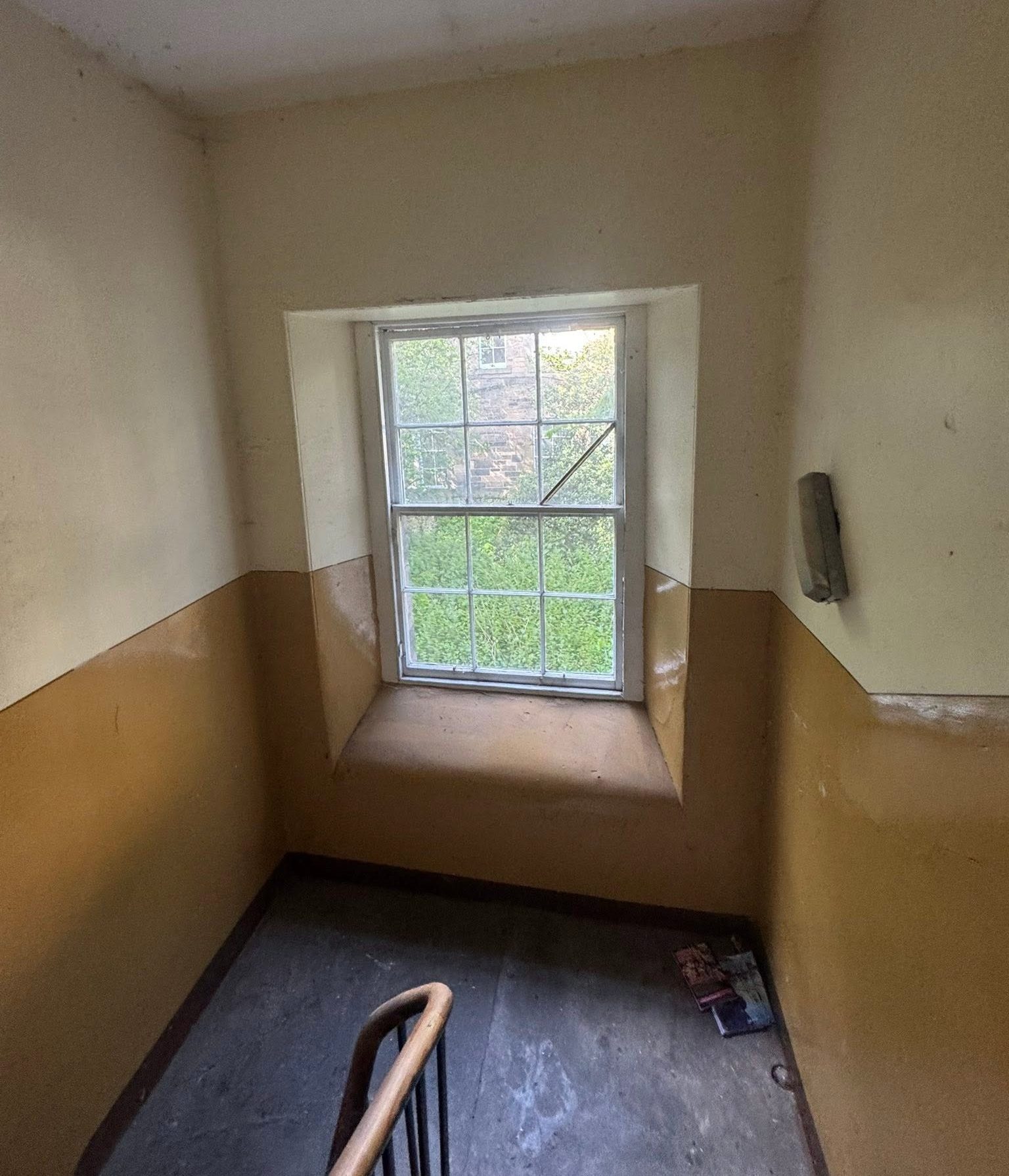 Before decorating a staircase and feature window